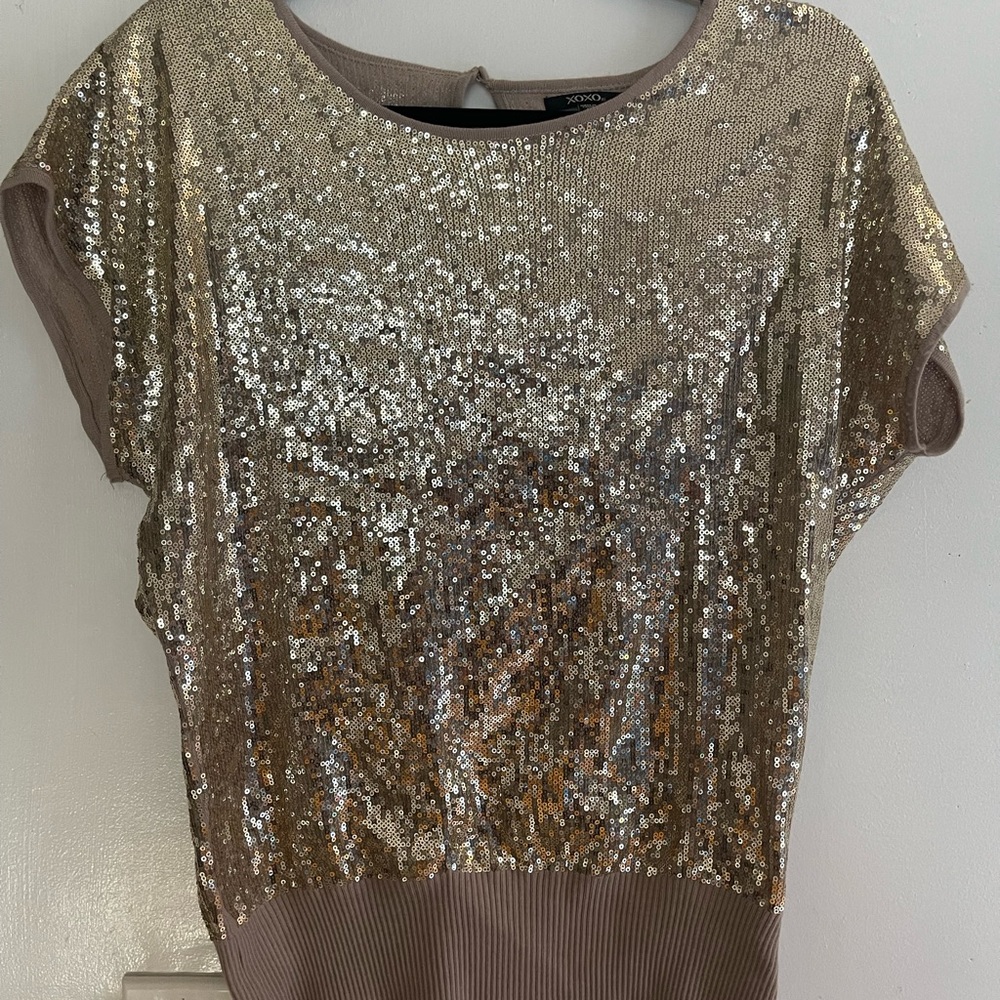 Forever 21 gold glitter top